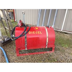 Approx 80 Gal diesel fuel tank with diesel fuel