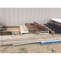 Pallet of 2 x 6, 2 x 8, 2 x 10, in 16' lengths and three metal concrete forms