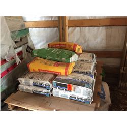 Twelve bags of pre mix mortar and 12 glass block mortar