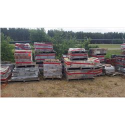 Seventeen pallets of misc bricks