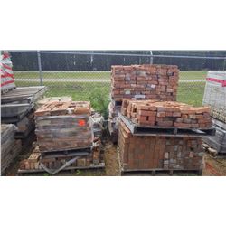 Seven pallets of misc bricks