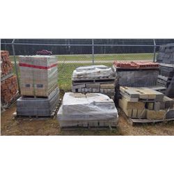 Seven pallets of misc bricks
