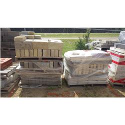 Eight pallets of misc bricks