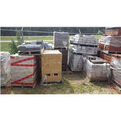 Twelve pallets of mostly new brick
