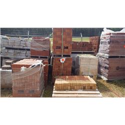 Thirteen pallets of mostly new brick