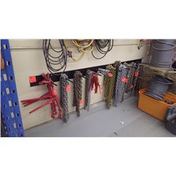 Approx 9 stall heavey duty wall rack approx 9 hooks. Comes in two pieces it is what the chains are h