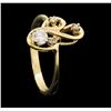 Image 4 : 14KT Yellow Gold 0.18ctw Diamond Ring