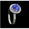 Image 4 : 14KT White Gold 3.61ct Tanzanite and Diamond Ring