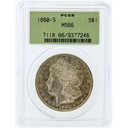 1880-S $1 Morgan Silver Dollar Coin PCGS MS66