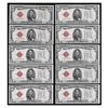 Image 1 : Lot of (10) Consecutive 1928C $5 Legal Tender Red Seal Notes