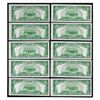 Image 2 : Lot of (10) Consecutive 1928C $5 Legal Tender Red Seal Notes