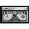 Image 1 : 1899 $1 Black Eagle Silver Certificate Note PMG Choice VF35