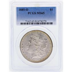 1885-O $1 Morgan Silver Dollar Coin PCGS MS65