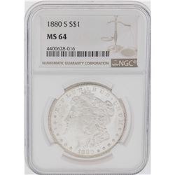 1880-S $1 Morgan Silver Dollar Coin NGC MS64