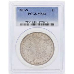 1881-S $1 Morgan Silver Dollar Coin PCGS MS63