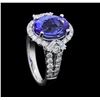 Image 4 : 14KT White Gold 3.94ct Tanzanite and Diamond Ring