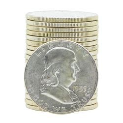 Roll of (20) 1959-P Brilliant Uncirculated Franklin Half Dollars