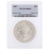 Image 1 : 1887 $1 Morgan Silver Dollar Coin PCGS MS64