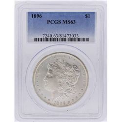 1896 $1 Morgan Silver Dollar Coin PCGS MS63