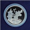Image 4 : 1988 Disney Rarities Mint Mickey Steamboat Willie 1 oz Silver Commemorative Coin