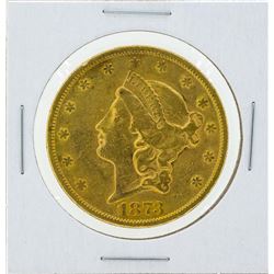 1873 $20 Liberty Head Double Eagle Gold Coin Open 3