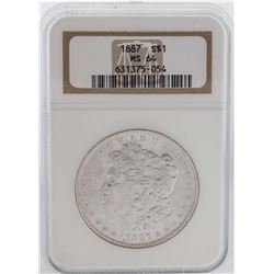 1887 $1 Morgan Silver Dollar Coin NGC MS64