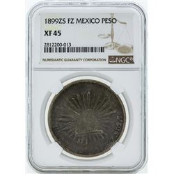 1899ZS FZ Mexico Peso Coin NGC XF45