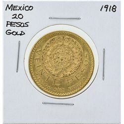 1918 Mexico 20 Pesos Gold Coin