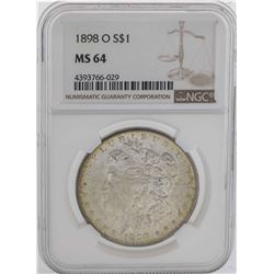 1898-O $1 Morgan Silver Dollar Coin NGC MS64