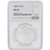 Image 1 : 1885-O $1 Morgan Silver Dollar Coin NGC MS63