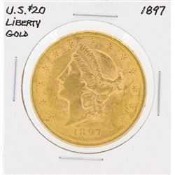 1897 $20 Liberty Head Double Eagle Gold Coin