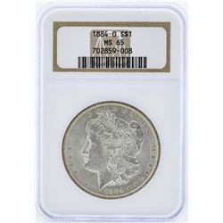 1884-O $1 Morgan Silver Dollar Coin NGC MS65