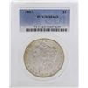 Image 1 : 1887 $1 Morgan Silver Dollar Coin PCGS MS63