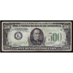 1934A $500 Federal Reserve Note San Francisco