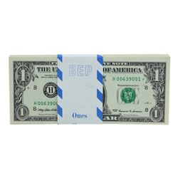 Pack of (100) Consecutive 1999 $1 Federal Reserve STAR Notes St. Louis