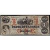 Image 1 : 1863 $1 State of Florida Obsolete Note