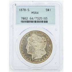 1878-S $1 Morgan Silver Dollar Coin PCGS MS64