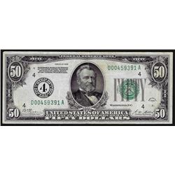 1928 $50 Federal Reserve Note Cleveland