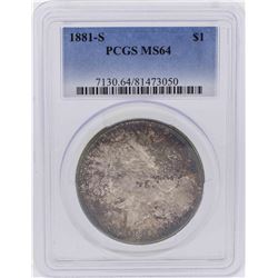 1881-S $1 Morgan Silver Dollar Coin PCGS MS64