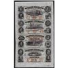 Image 1 : 1857 $1-$2-$3-$5 Uncut Sheet of The Western Exchange Omaha City, Nebraska Obsole