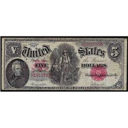 1907 $5 Legal Tender Woodchopper Note
