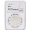 Image 1 : 1887 $1 Morgan Silver Dollar Coin NGC MS63