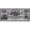 Image 1 : 1800s $3 Bank of Michigan Obsolete Note