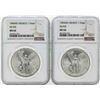 Image 1 : Set of 1983MO-1984MO Mexico 1 Onza Silver Libertad Coins NGC MS66