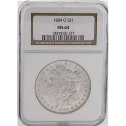 1884-O $1 Morgan Silver Dollar Coin NGC MS64