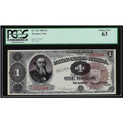 1890 $1 Treasury Note PCGS Choice New 63