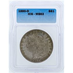 1880-O $1 Morgan Silver Dollar Coin ICG MS63