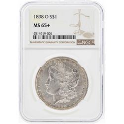 1898-O $1 Morgan Silver Dollar Coin NGC MS65+