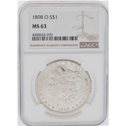 1898-O $1 Morgan Silver Dollar Coin NGC MS63