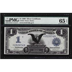 1899 $1 Black Eagle Silver Certificate PMG Gem Uncirculated 65EPQ